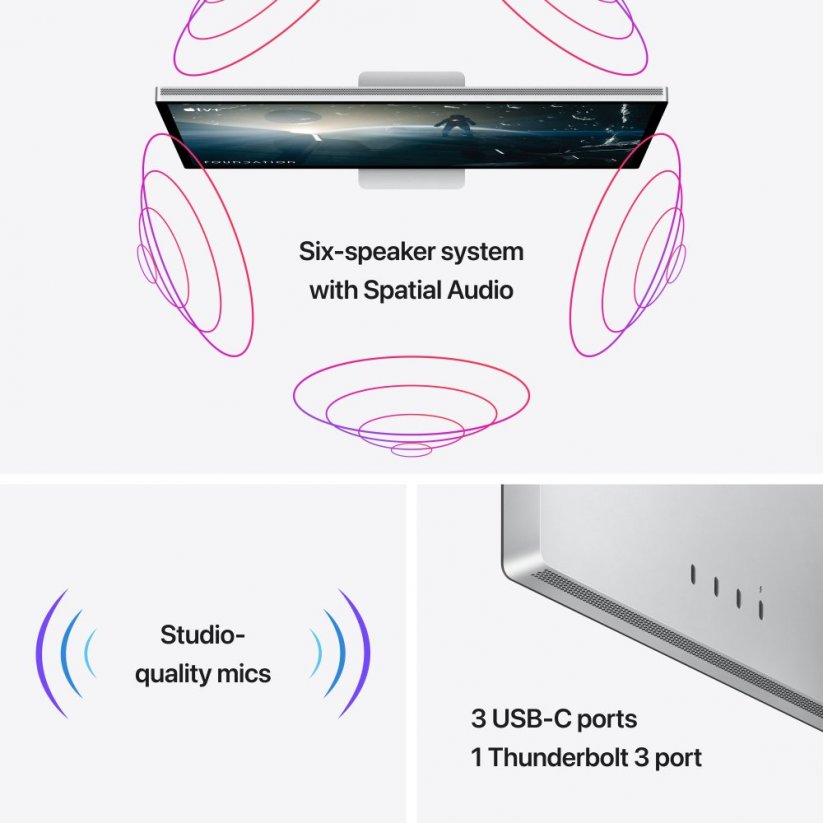 Apple Studio Display - sklo s nanotexturou - stojan s nastavitelným náklonem a výškou