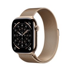 Apple Watch Series 11 Cellular 42mm zlatý titan se zlatým milánským tahem