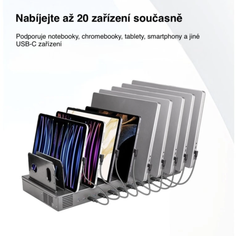 Charging C20 - 25W na port - 500W celkem