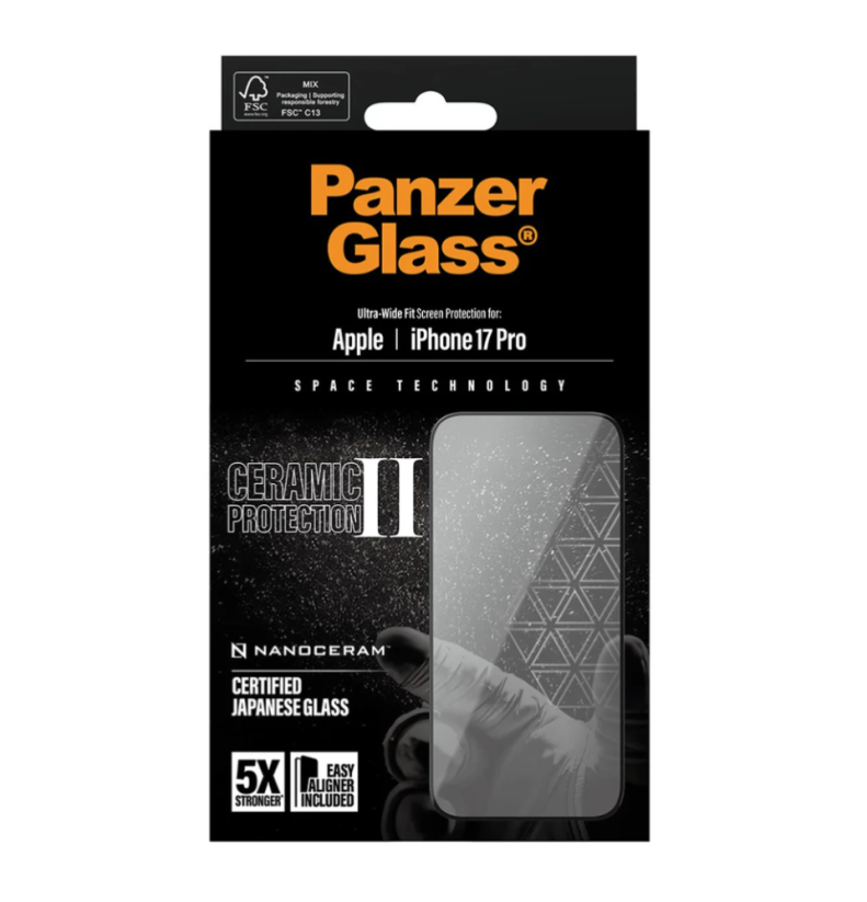 PanzerGlass Ceramic - tvrzené sklo pro iPhone 17 Pro