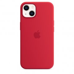 Červený silikonový kryt s MagSafe pro iPhone 13