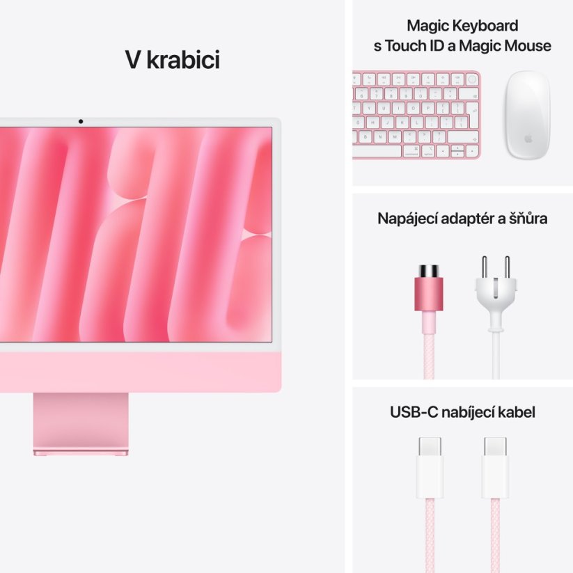 iMac 24" 4.5K Ret M4 10CPU/10GPU/24G RAM/512 SSD - růžový