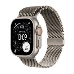 Apple Watch Ultra 3 49mm přírodní titan s přírodním titanovým milánským tahem S