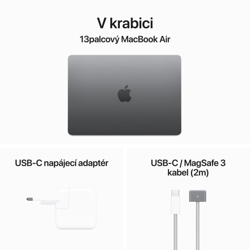 MacBook Air 13'' M3 8C CPU/10C GPU/24G/512/CZ/SPG