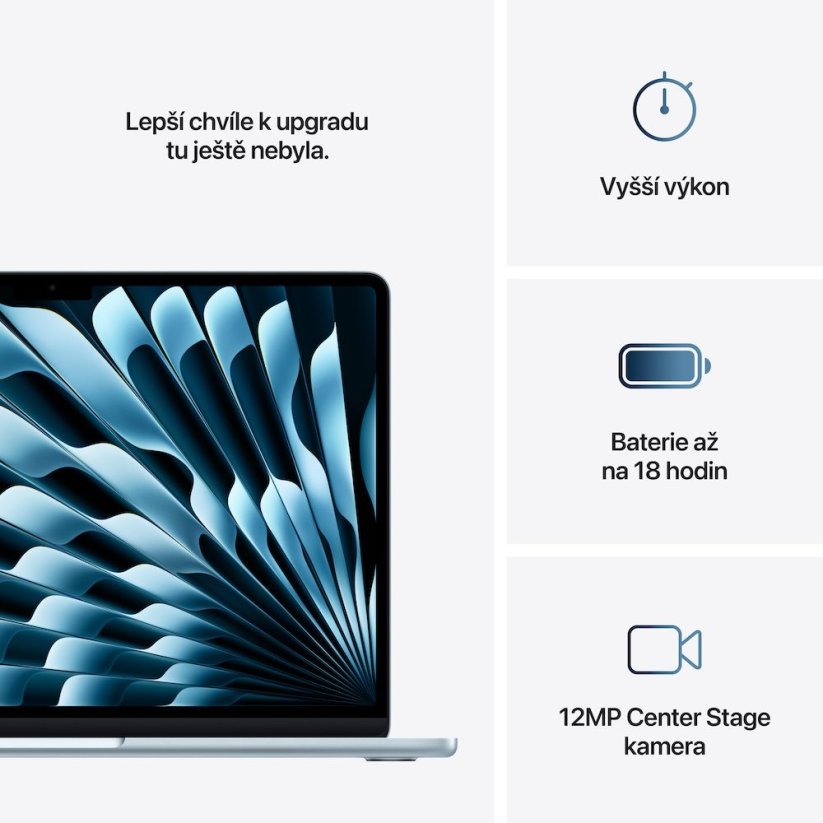 Apple MacBook Air 13"/M4/13,6"/2560x1664/24GB/512GB SSD/M4/Sequoia/Sky Blue/1R