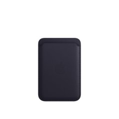 Přední strana inkoustově fialové kožené peněženky s MagSafe k iPhonu
