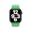Pohled zepředu na Apple Watch s jasně zeleným sportovním řemínkem