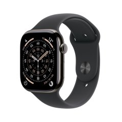 Apple Watch Series 11 Cellular 46mm šedý titan s černým sportovním řemínkem S/M
