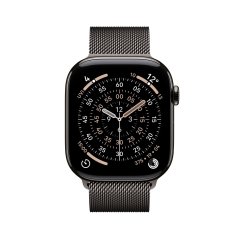Apple Watch Series 11 Cellular 42mm šedý titan s černým sportovním řemínkem S/M