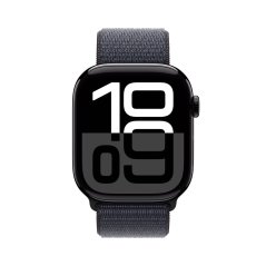 Apple Watch Series 10 46mm klavírně černý hliník s inkoustově fialovým provlékacím řemínkem