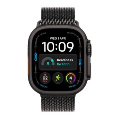 Apple Watch Ultra 4 49mm černý titan s černým titanovým milánským tahem L