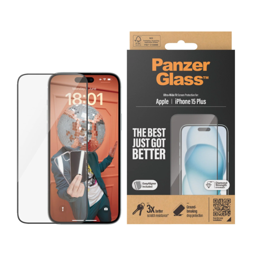 PanzerGlass - tvrzené sklo pro iPhone 15 Plus
