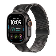 Apple Watch Ultra 4 49mm černý titan s černým titanovým milánským tahem L / SK