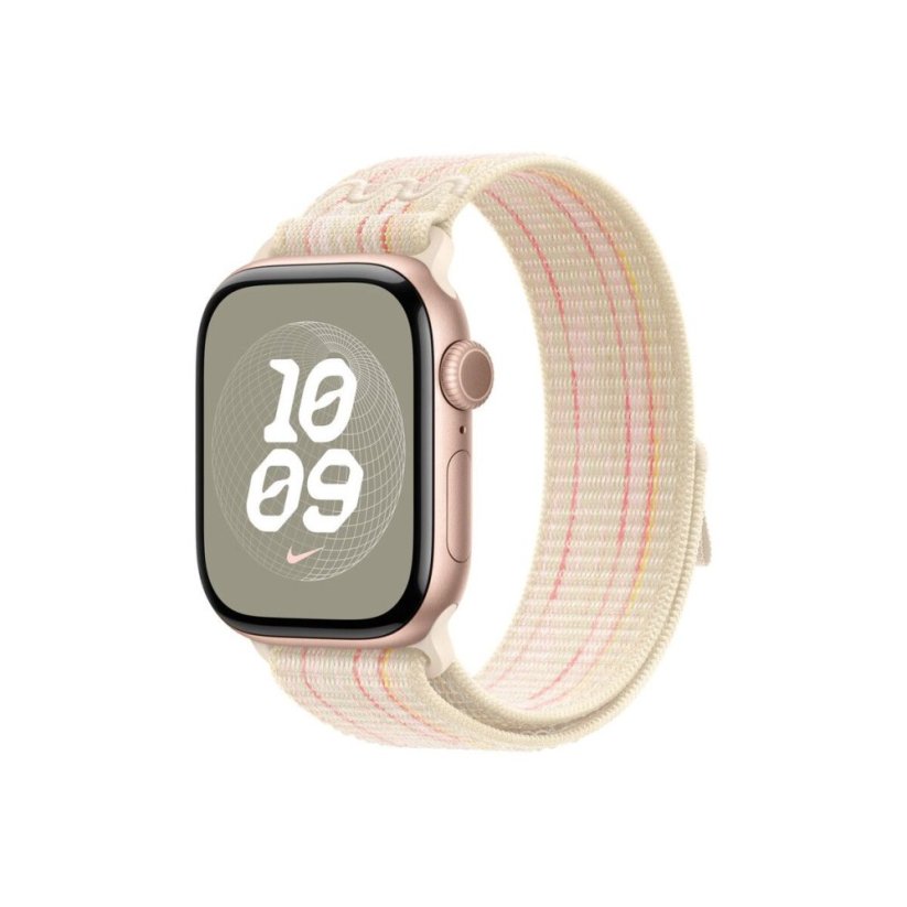 Apple Watch 40mm hvězdně bílý/růžový provlékací sportovní řemínek Nike