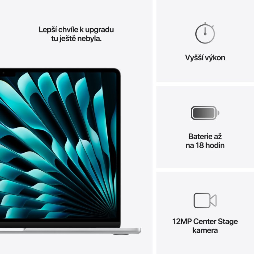 MacBook Air 15″ M4 10C CPU/10C GPU/16G/512 - Stříbrný