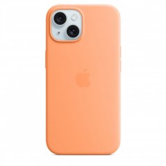 Apple Silikonový kryt s MagSafe na iPhone 15 – sorbetově oranžový