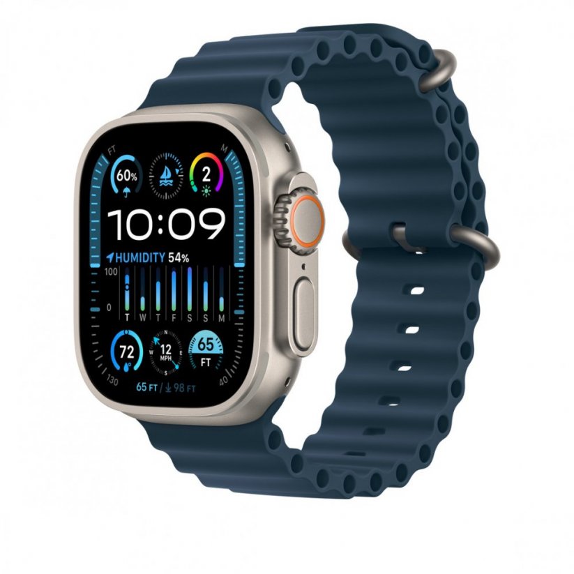 Apple Watch 49mm Modré prodloužení Oceánského řemínku