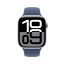 Apple Watch Series 10 42mm Cellular stříbrný hliník s denimovým sportovním řemínkem M/L