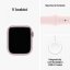Apple Watch Series 9 Cellular 41mm Růžový hliník se světle růžovým sportovním řemínkem - S/M