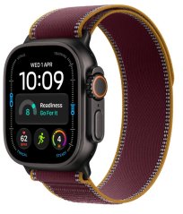 Apple 49mm trailový tah - burgundsky červený, černý titan M/L