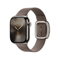 Apple Watch 42mm šedohnědý řemínek s moderní přezkou - Large