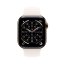 Apple Watch Series 11 Cellular 46mm zlatý titan se světle ruměným sportovním řemínkem M/L