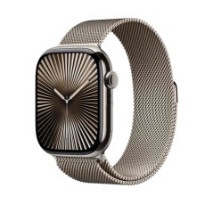 Apple Watch 46mm milánský tah z přírodního titanu - M/L