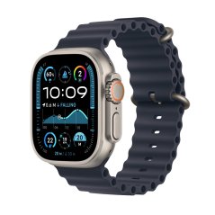 Apple Watch Ultra 2 49mm přírodní titan s námořnicky modrým oceánským řemínkem