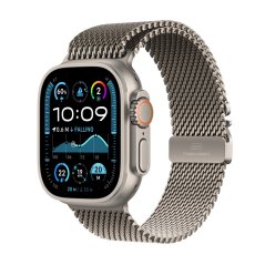 Apple Watch Ultra 2 49mm přírodní titan s přírodním titanovým milánským tahem M