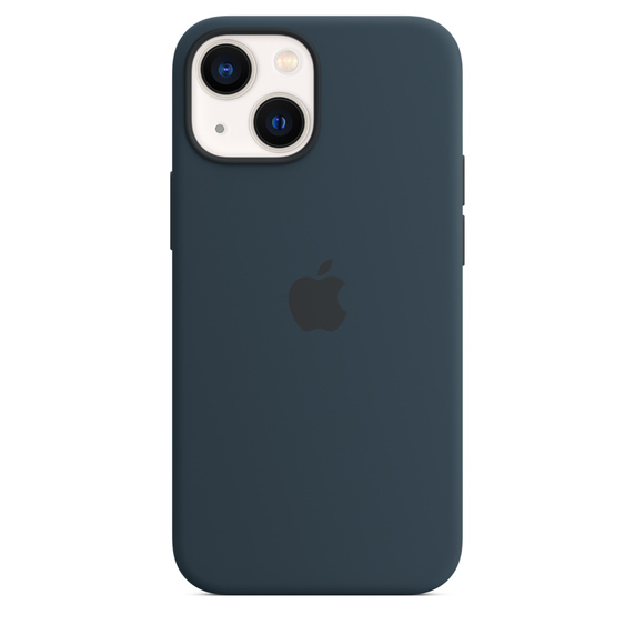 Hlubokomořsky modrý silikonový kryt s MagSafe pro iPhone 13 mini