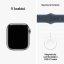 Apple Watch Series 9 Cellular 41mm Stříbrný nerez s bouřkově modrým sportovním řemínkem - M/L