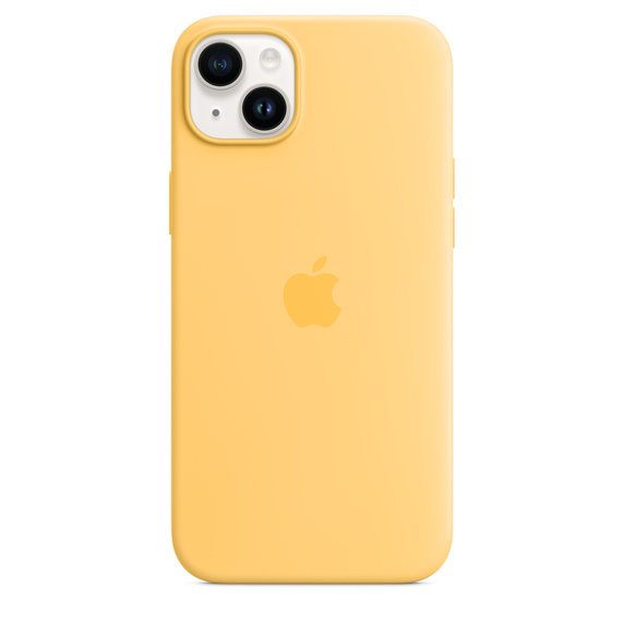 Slunečně žlutý silikonový kryt s MagSafe pro iPhone 14 Plus