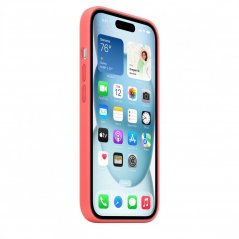 Apple Silikonový kryt s MagSafe na iPhone 15 – světle melounový
