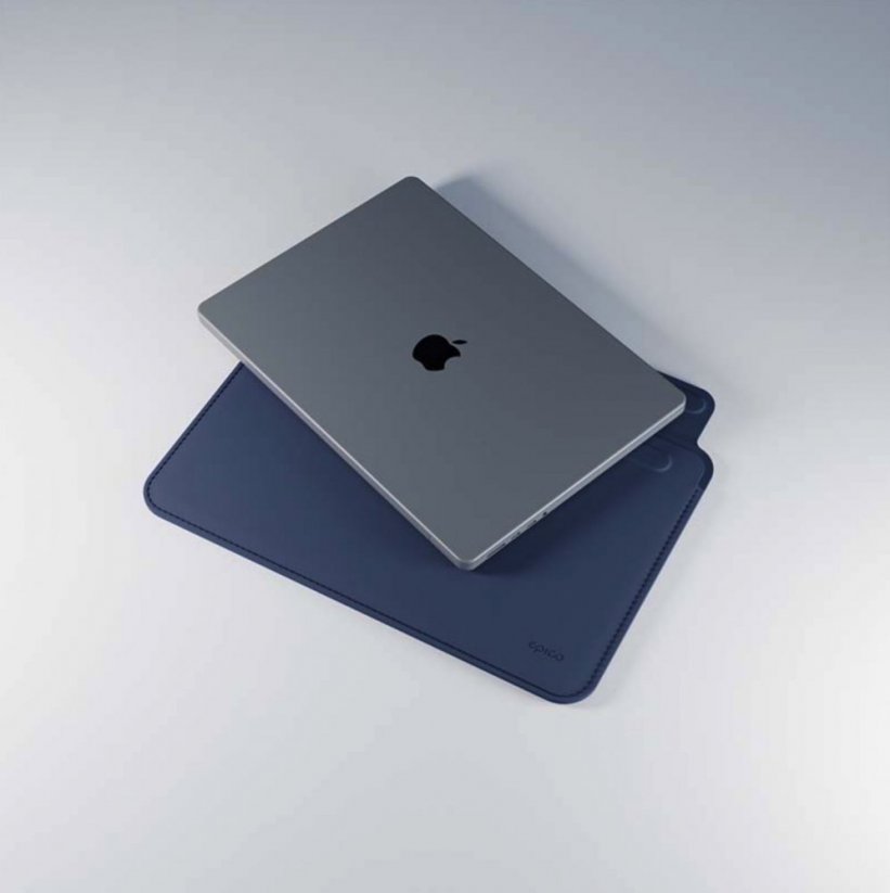 Epico Leather Sleeve kožený obal pro Apple MacBook Air/Pro 13" - tmavě modrý