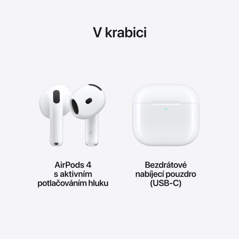Apple AirPods 4 s aktivním potlačením hluku (2024)
