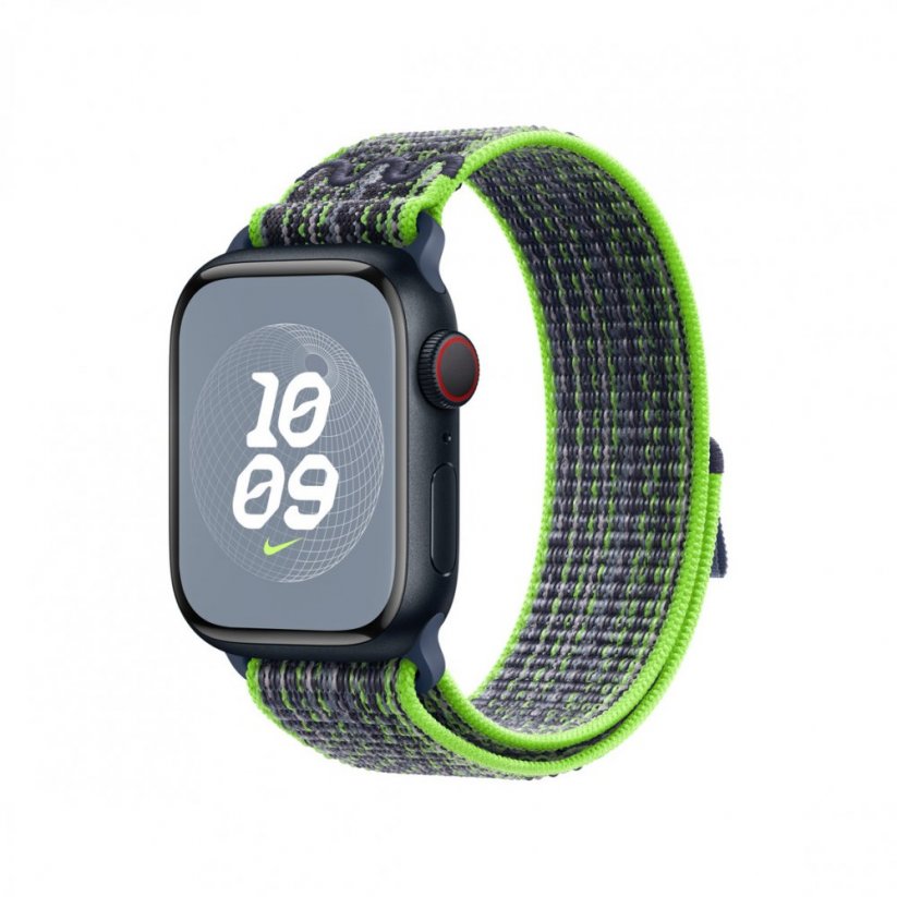 Apple Watch 41mm Jasně zelený / modrý provlékací sportovní řemínek Nike
