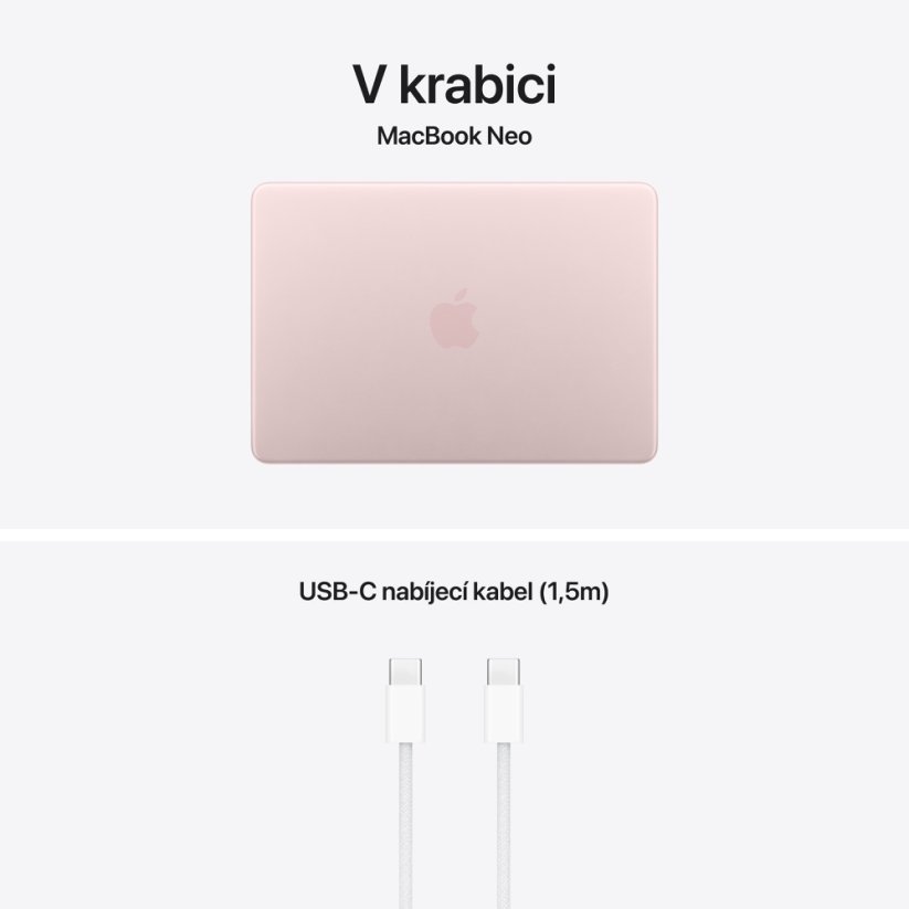 MacBook Neo 13" A18P 6C CPU/5C GPU/8G/512GB SSD - ruměný
