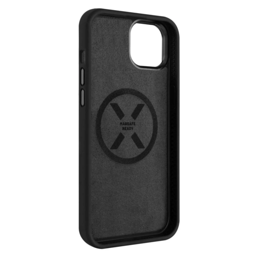 FIXED MagFlow zadní silikonový kryt s podporou MagSafe pro iPhone 15 Pro Max - černý