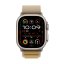 Apple Watch Ultra 2 49mm přírodní titan s žlutohnědým alpským tahem M