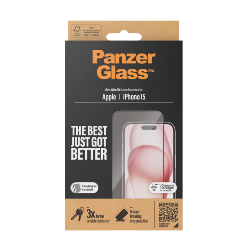 PanzerGlass - tvrzené sklo pro iPhone 15