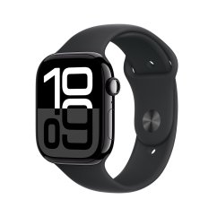 Apple Watch Series 10 42mm klavírně černý hliník s černým sportovním řemínkem M/L