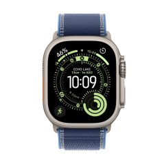 Apple Watch Ultra 3 49mm přírodní titan s jasně modrým trailovým tahem SM