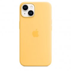 Slunečně žlutý silikonový kryt s MagSafe pro iPhone 14