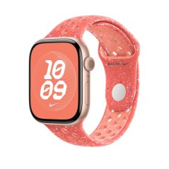 Apple Watch 46mm žhavě oranžový sportovní řemínek Nike - M/L