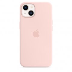Křídově růžový silikonový kryt s MagSafe pro iPhone 13