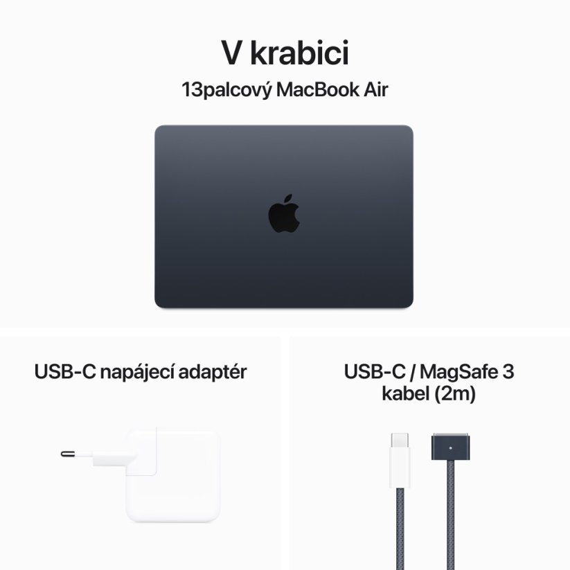 MacBook Air 13'' M3 8C CPU/10C GPU/24G/512/CZ/MID