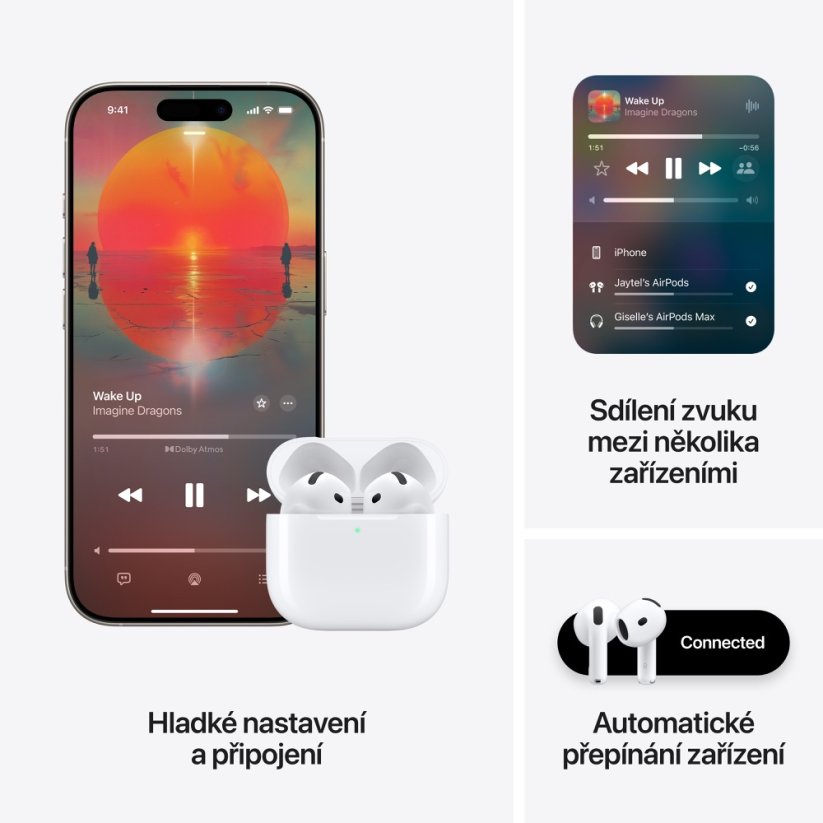 Apple AirPods 4 s aktivním potlačením hluku (2024)
