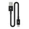 Krátký opletený kabel Beats USB‑A/USB‑C (20cm) – sytě černý