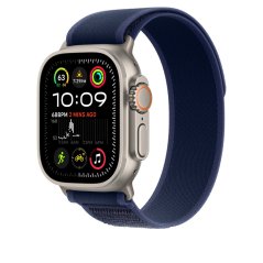 Apple Watch 49mm modrý Trailový tah - S/M - provedení z přírodního titanu