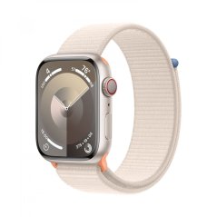 Apple Watch Series 9 Cellular 45mm Hvězdně bílý hliník s hvězdně bílým provlékacím řemínkem